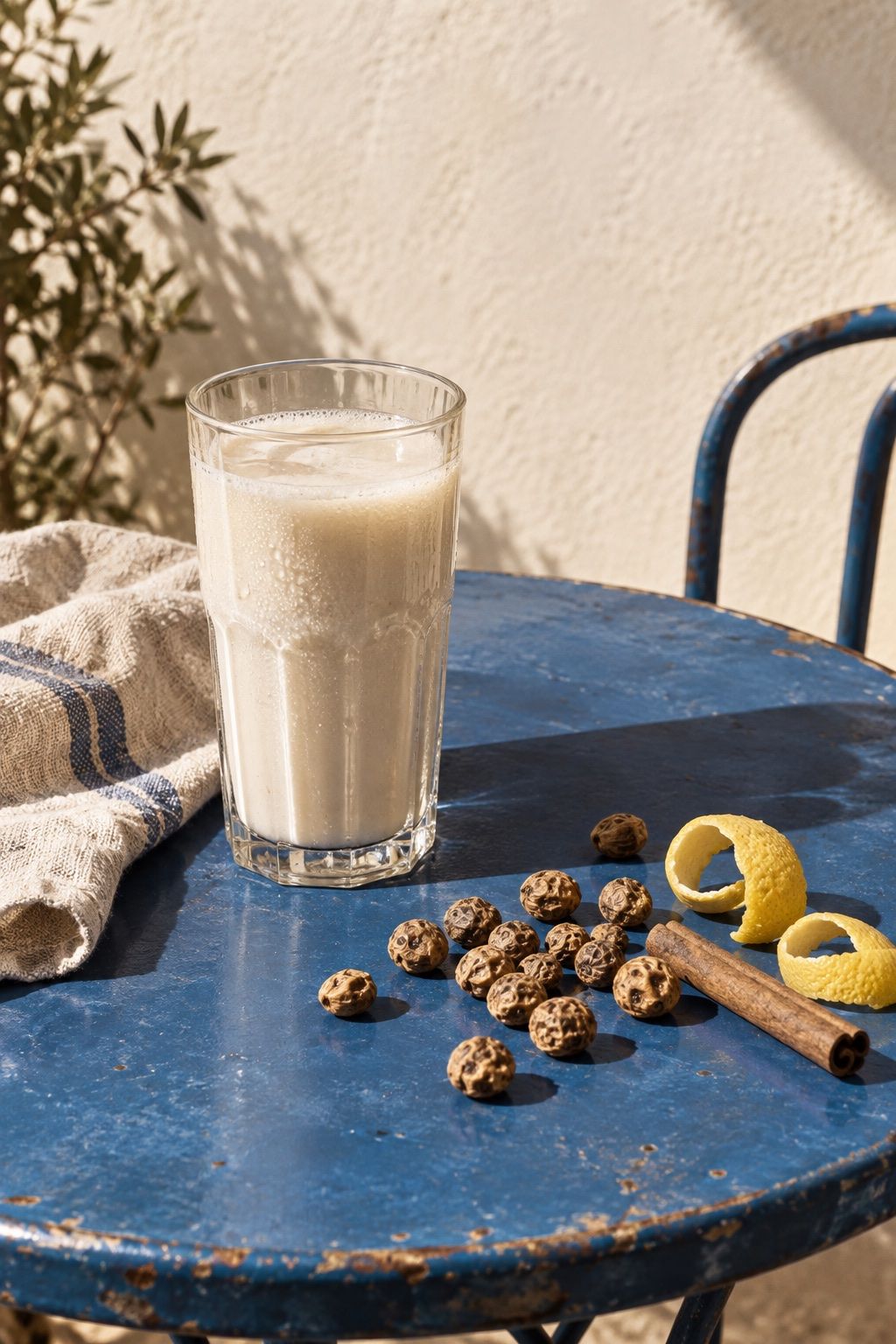 Horchata con chufas, canela y limón