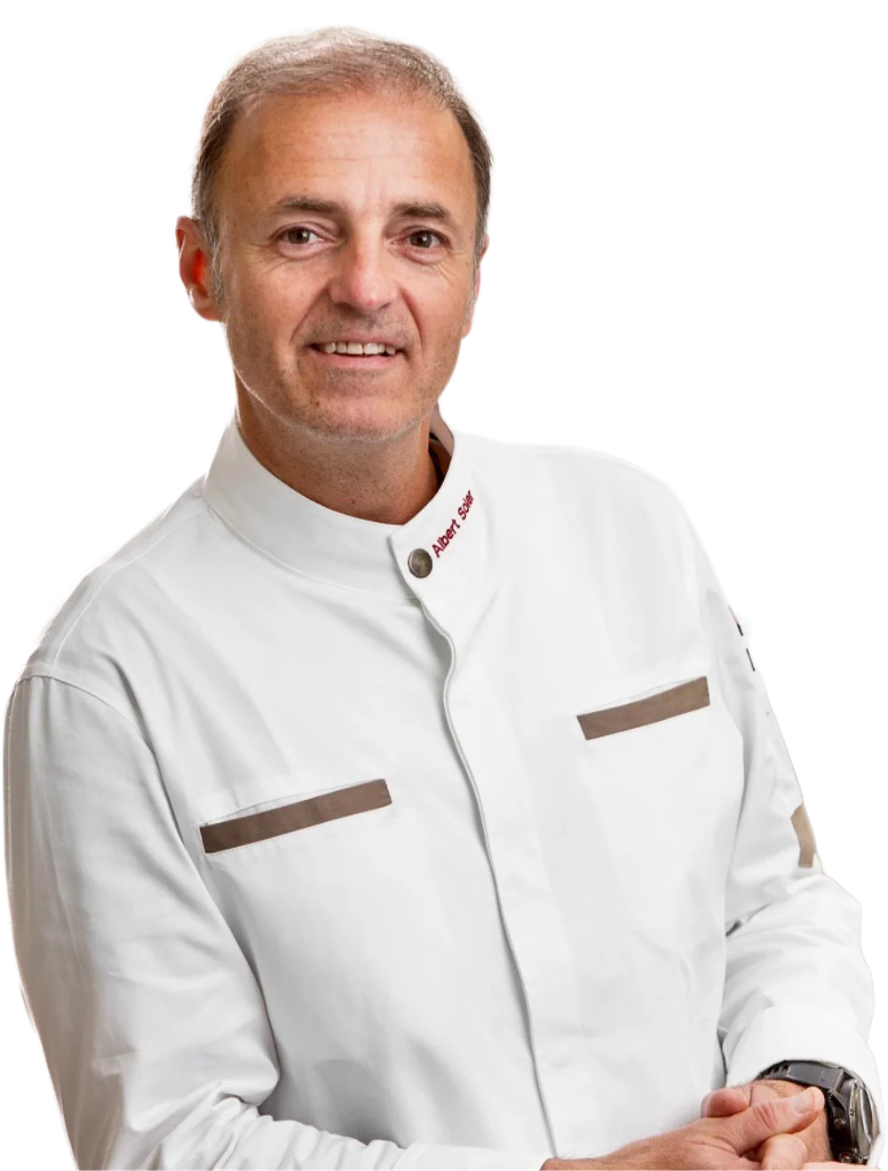 Albert Soler con chaquetilla blanca de obrador